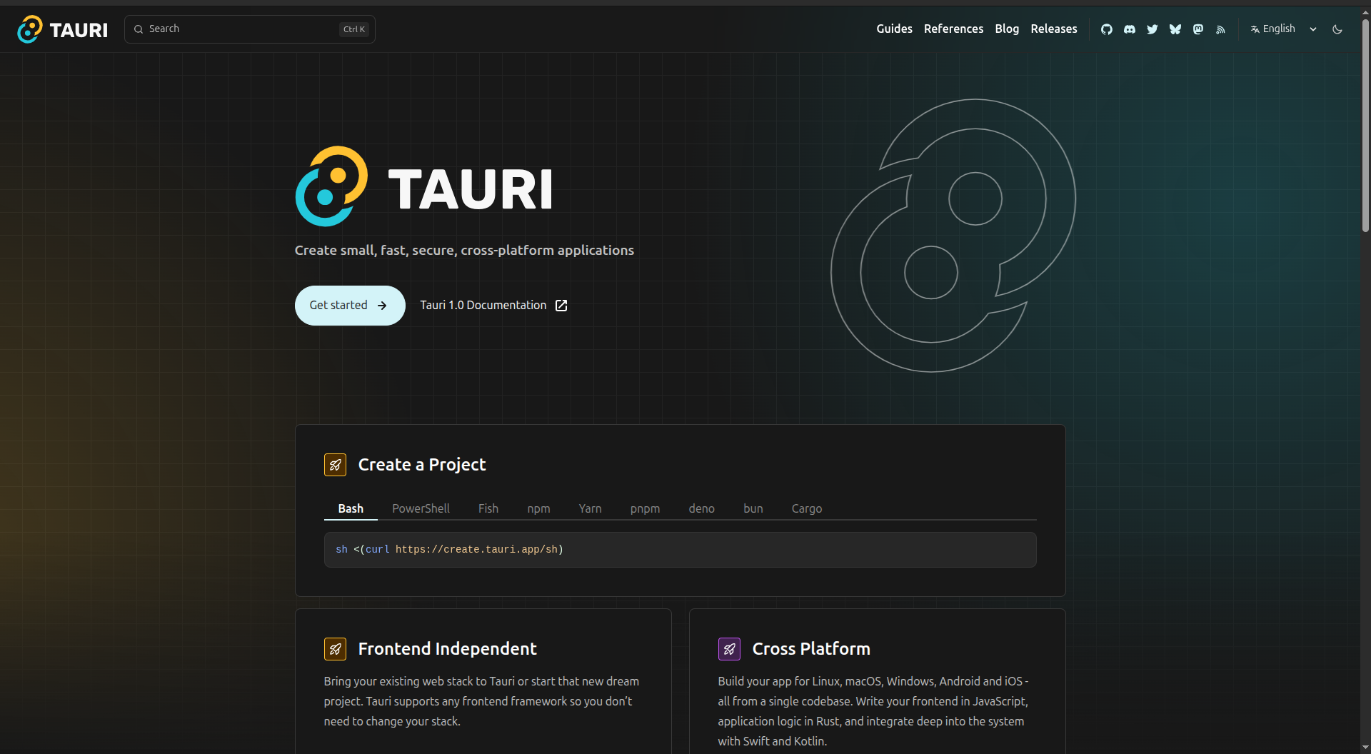 Tauri desktop app framework